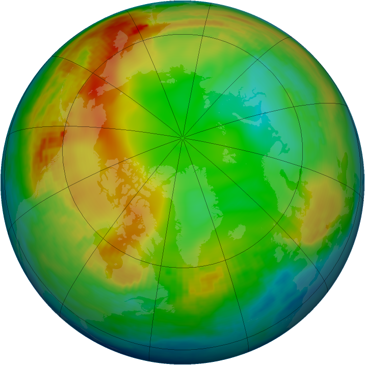 Arctic ozone map for 02 January 1980